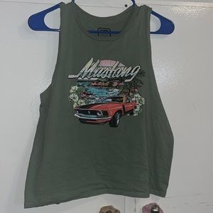 Olive Green tank with Mustang size Medium